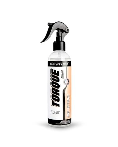 Torque Detail Sap Attack 8oz - Removes Tree Sap, Tar, Gum, Sticker Residue & Asphalt - Sap, Tar, Adhesive, Sticker Remover For Cars