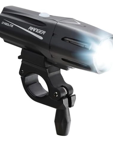 Cygolite Ranger – 1,400 Lumen Bike Light – 5 Night & 3 Daytime Modes – Compact & Durable – IP67 Waterproof – Secured Hard Mount – USB Rechargeable Headlight – for Road, Mountain, Commuter Bicycles
