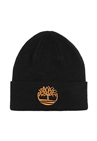 Timberland Men's Contrast Tree Beanie, Black, One Size
