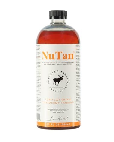 NuTan 32oz Tanning Formula by Advanced Tanning Solutions - Soft, Durable Tan for Deer, Moose, Bear, Elk, Fox, Rabbit Hides - Made In USA