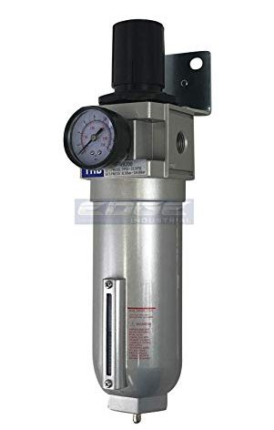 3/4" NPT HIGH FLOW AIR PRESSURE REGULATOR & PARTICULATE FILTER WATER TRAP COMBO FOR COMPRESSED AIR COMPRESSORS
