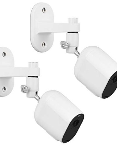 2Pack Security Wall Mount for Arlo Pro/Pro2/Pro3/Pro4/Ultra/Ultra2/Essential Spotlight Camera, Adjustable Indoor/Outdoor Mounting Bracket for Your Surveillance Camera (White)