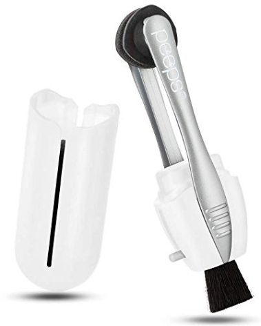 CarbonKlean Peeps Eyeglass Lens Cleaner - Efficient and Durable Carbon Microfiber Technology - Exclusively Used by NASA - 500 Uses (Injected White)