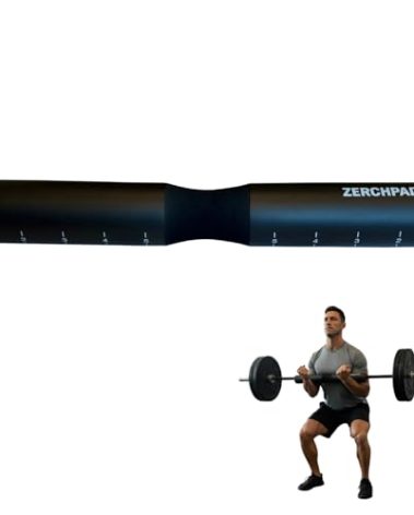 ZerchPad Barbell Pad Squat Pad Designed Specifically for Zercher Squats - Great for Zercher Squats, Front Squats and Hip Thrusts — Extra Long Length—Fit Standard and Olympic Bars Perfectly