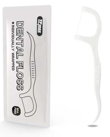 500 Count Dental Flossers Each Individually Wrapped, Floss Singles Bag, Travel Hotel Restaurant Office Car Dental Floss, Floss Picks Oral Care Teeth Clean Flat Wire