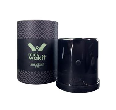 Mini Wakit Grinder (Black) – Rechargeable Electric Herb Grinder with Patented Ball & Chain Technology for Effortless Grinding – Compact, Easy-to-Use, Ideal for Kitchen, Herbs, and Spices
