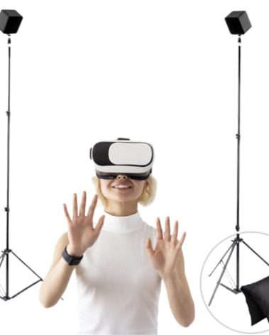 Skywin VR Tripod Stand, Base Station Mount (2 Stands), Compatible with Steam VR Base Station 2.0, Oculus Rift Constellation (Black)