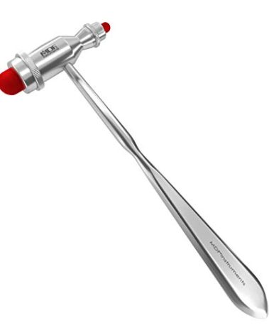 MDF Instruments, Tromner Neurological Reflex Hammer with Pointed tip Handle for cutaneous and Superficial responses - Free-Parts-for-Life & Lifetime Warranty - Red (MDF555-02)