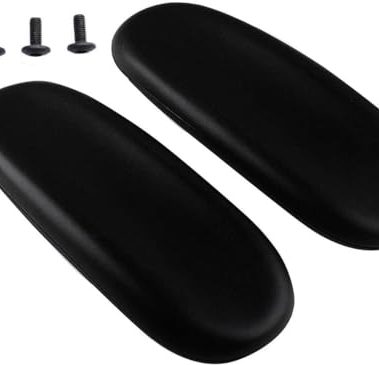 Office Chair Arm Rest Replacement Fits All Styles of Arms with 4" Mounting Hole Patterns Screws Set Desk Armrest Cover(2Pack)