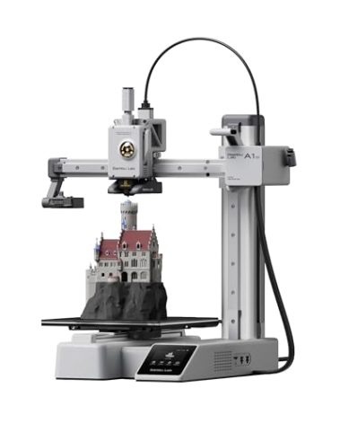 Bambu Lab A1 Mini 3D Printer, Support Multi-Color 3D Printing, Set Up in 20 Mins, High Speed & Precision, Full-Auto Calibration & Active Flow Rate Compensation, ≤48 dB Quiet FDM 3D Printers