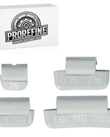 Upgraded Clip On Wheel Weights kit for Steel Rims 120 PCS 0.25oz/0.5oz/0.75oz/1oz 30 Each Corrosion-Resistant Coated Painted Tire Balancing Weight MC Style Gray