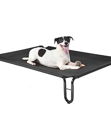 pettycare Outdoor Elevated Dog Bed Cot, Raised Dog Cots Beds, No Screws, Stable Frame & Durable Supportive Teslin Recyclable Mesh, Breathable, Indoor and Outside Pet Beds, Fits up to 40 lbs