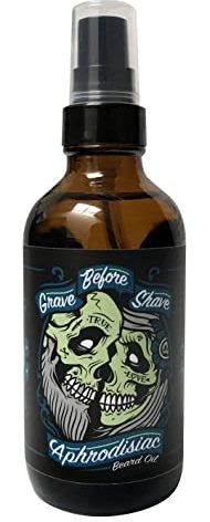 Grave Before Shave Leather/Cedar-wood scent Beard Oil 4 oz. BIG BOTTLE