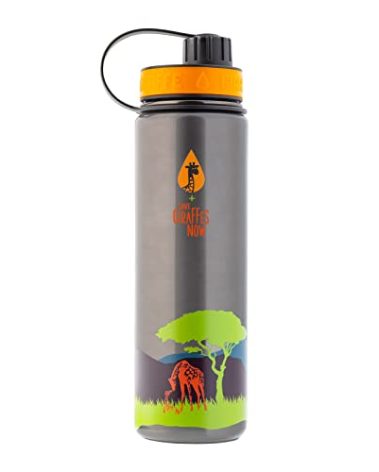 Giraffe Bottle Save Giraffes Now Limited Edition Insulated Stainless Steel Hydration Bottle, 24 oz / 700 ml