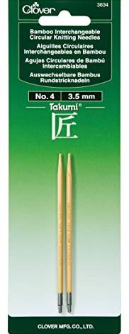 Clover Needlecraft Clover 3634 Needlecraft Takumi No.4 Bamboo Interchangeable Circular Knitting Needles