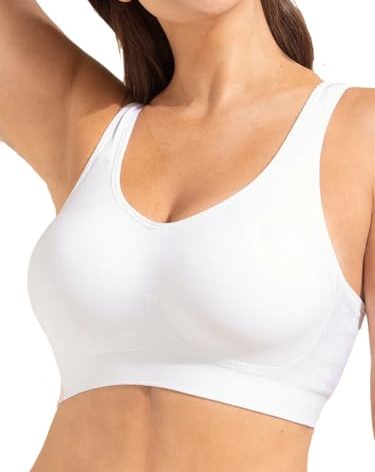 Truekind Bras for Women - Womens Bras, Wirefree Bra White