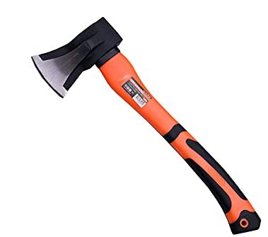 Edward Tools Wood Splitting Maul 17” - 3 lb. Axe and Sledge Combined - Forged Steel Head - Splits Wood Better Than Camp Axe or Hatchet - Kindling Splitter - Rubber Sheath