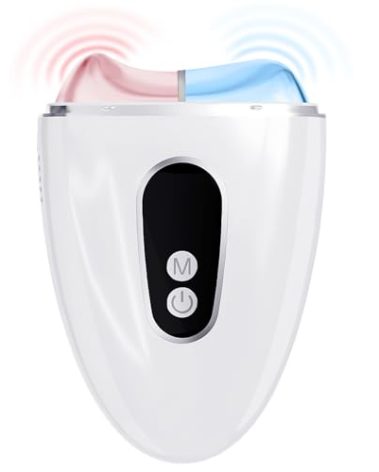 InfiniteRelax TMJ Relief Products Jaw, TMJ Relief Massager, Vibration and Heating, Ergonomic TMJ Massage Tool, for Jaw & Neck Pain, White