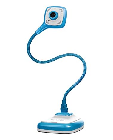 HUE HD Pro Flexible USB 11x17 Document Camera and Classroom Visualizer for Teachers: Built-in Microphone/Lights, Windows, macOS, Chromebook Compatibility (Blue Camera)