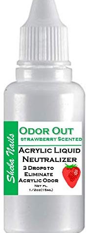 SHEBA NAILS Odor Out Acrylic Liquid Neutralizer 1/2oz Strawberry Scent- Minimizes Acrylic Liquid Monomer Odor