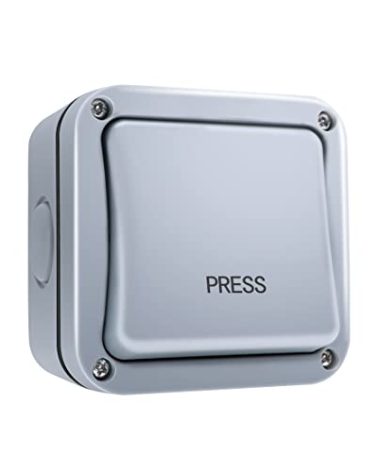 TOPENS TC148 Waterproof Wall Push Button Surface Mounted Wired Release Switch for Automatic Gate Opener, Door Access Control System and Doorbell System, Momentary Contact Switch for Outdoor Use