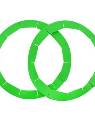 Cornucopia Brands Silicone Pie Crust Shields (2-Pack), Adjustable Pie Protectors, Green