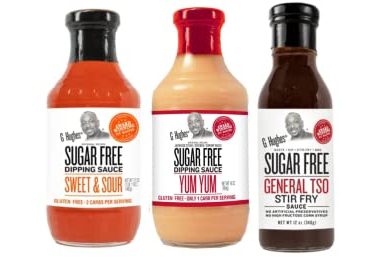 G Hughes Sugar Free Asian Sauces Variety Pack - Stir Fry Sauces and Dressings, Gluten Free Dipping Sauces - Sweet & Sour, Yum Yum, & General Tso Sauce (3 Pack)