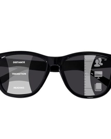 ZESAKER Progressive Reading Sunglasses for Women and Men Spring Hinges Multifocal Readers Sunglasses UV400 Protection (Black, 2.5)