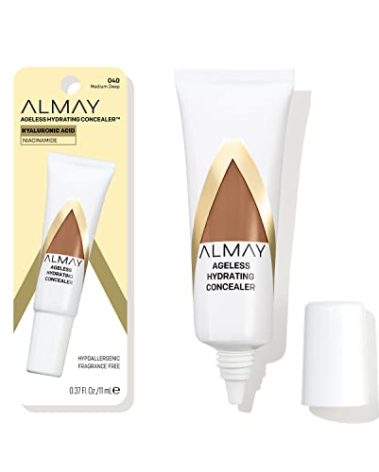 Almay Anti-Aging Concealer, Face Makeup with Hyaluronic Acid, Niacinamide, Vitamin C & E, Hypoallergenic, -Fragrance Free, 040 Medium Deep, 0.37 Fl Oz (Pack of 1)