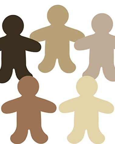 Person Multicultural Creative Cut-Outs People Shape Paper Cutout for Children to Design and Decorate, Craft Group Projects, Unity in Diversity Kids' Craft Projects for School/Home, 5.5 Inch(100 Pack)