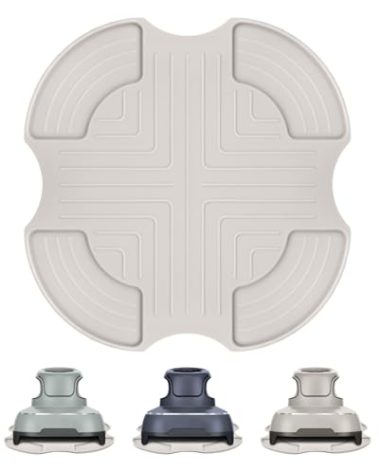 Silicone Heat-Resistant Mat for Ninja Crispi Glass Air Fryer | Reusable Fireproof Heat Resistance Hot Pads | Anti-Slip Kitchen Countertop Potholders | Compatible with Ninja Airfryer FN101ST, Khaki