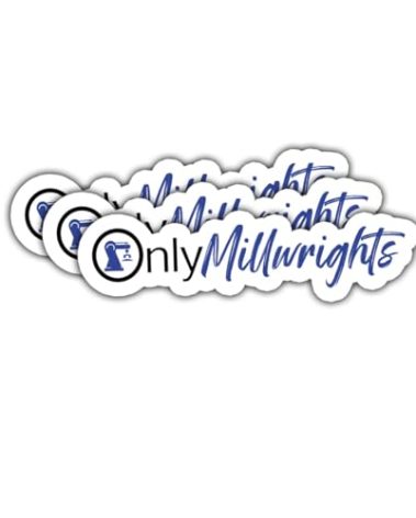 3Pcs Only Millwrights Sticker Blue Collar OnlyMillwrights Stickers Gift for Millwrights Engineers Mechanics Workers Only Millwright Technician Car Decal for Laptop Water Bottle Toolbox Phone Case 3"