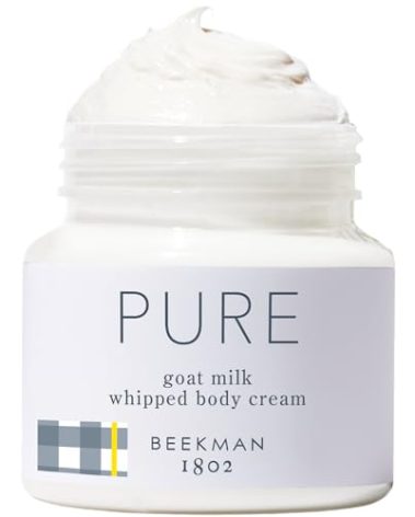 Beekman 1802 Whipped Body Cream – Moisturizes & Softens Skin with Goat Milk, Mango Seed Butter & Vitamin E – 8 oz – Fragrance Free