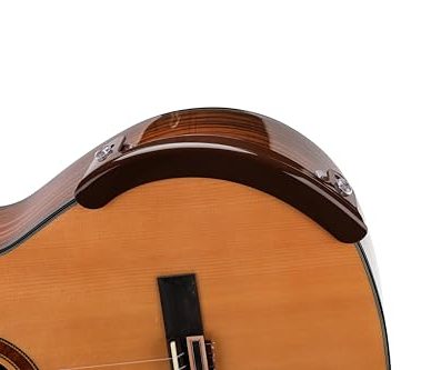 Brown color arm rest by Alba GB, non-adhesive, Student model, armrest for classical guitar and for flamenco guitar