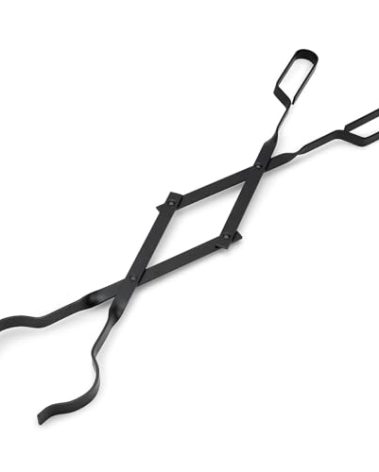 Stanbroil Outdoor Campfire Fireplace Tongs, 26" Long, Log Grabber, Black