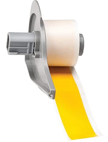Brady All Weather Permanent Adhesive Vinyl Label Tape for M710 and BMP71 Printers - 1" x 50', Yellow. M7C-1000-595-YL