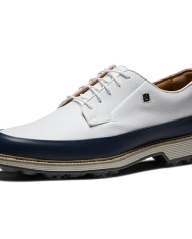 FootJoy Men's Premiere Series - Field LX Previous Season Style Golf Shoe, White/Navy, 8.5