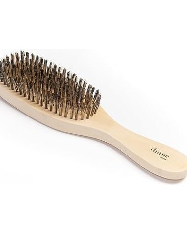 Diane Reinforced Boar Bristle Wave Brush for Men and Barbers – Hard Bristles for Thick to Coarse Hair – Use for Detangling, Smoothing, Wave Styles, Restore Shine and Texture