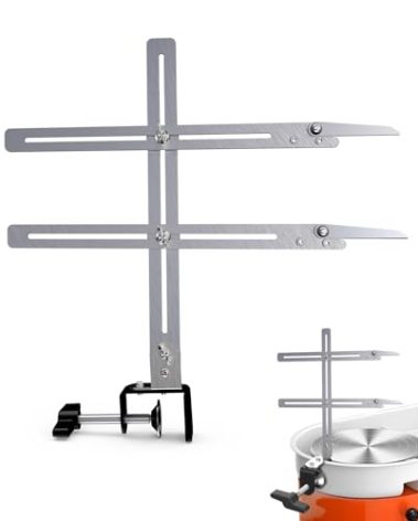 DAFENCHI Pottery Gauge Throwing Tool, Pottery Height Measuring Gauge with Clamp, Pottery Throwing Gauge Clip, Ceramics Pottery Tool for Making Repeat Forms