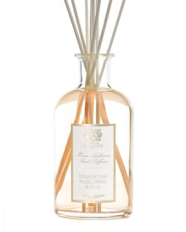 Antica Farmacista Home Ambiance Diffuser - Long-Lasting Reed Scent Diffuser - Luxury Room Freshener Gift - Damascena Rose, Orris & Oud, 16.9 fl oz