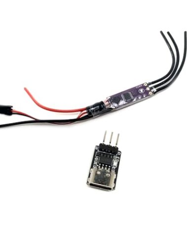 32-Bit ESC AM32 2-4S 40A Speed Controller 5V 2A BEC 25V 470uF Capacitor with ESC Param Coverter for RC Crawler Car Model Airplane Brushless Motors