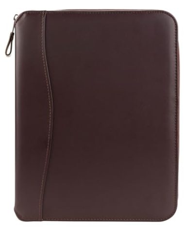 FranklinCovey - FC Basics Spacemaker Ring-Bound Binder for FranklinCovey Planners | Simulated Leather Vinyl - Zipper Binder (Classic, Burgundy)