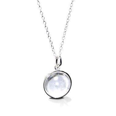Once A Moon - Forever Love Sterling Silver Necklace for Women with Genuine Moon Dust Meteorite Pendant - Includes Gift Box