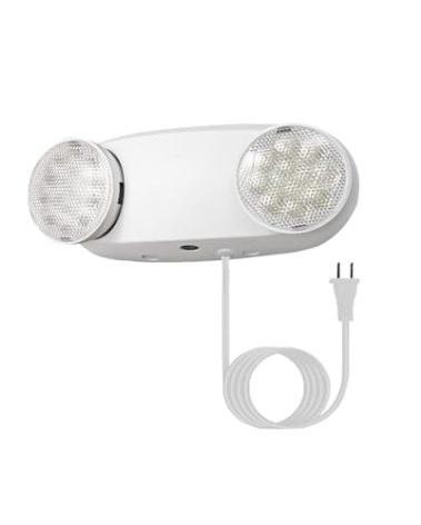 GZRUIYANG LED Emergency Lights with Battery Backup, Commercial Emergency Light Fixtures for Business Home Power Failure Emergency Exit Sign Lighting with 1.0 Meter Plug in Cord AC120V