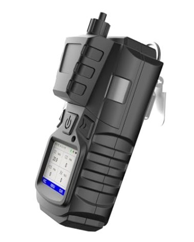 Gas Detector with Pump, 4 Gas Monitor Multi Gas Detector CO EX O2 H2S Monitor, 3000mAh Rechargeable 4 Gas Monitor with Calibration Kit, Portable LCD Display with Clip Sewer Gas Detector 4 Gas Meter
