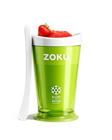 ZOKU Original Slush and Shake Maker, Compact Make and Serve Cup with Freezer Core Creates Single-Serving Smoothies, Slushies and Milkshakes in Minutes, BPA-free, Green