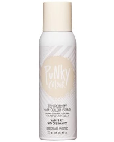 Punky Temporary Hair Color Spray – Siberian White, Instant Vivid Temporary Hair Dye for Women, Wash Out, Hair-Color Spray, 3.5 oz