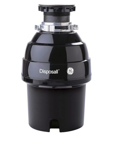 GE Disposall Continuous Feed 3/4 Horsepower Motor Garbage Disposer, Good for Grinding: Vegetable Peels & Small Bones, Easy Install Kit, Non-Corded, Recommended for 2-4 Person Homes, GFC720N