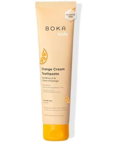 Boka Fluoride Free Toothpaste Nano Hydroxyapatite Toothpaste - Orange Cream Flavor, 4 oz 1Pk US Manufactured