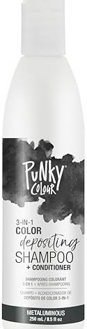 Punky Colour 3-in-1 Hair Color Depositing Conditioner & Hair Cleanser - Metaluminous, Restores & Adds Shine to Faded Hair, 8.5 fl oz.